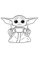 Baby Yoda kleurplaat 5